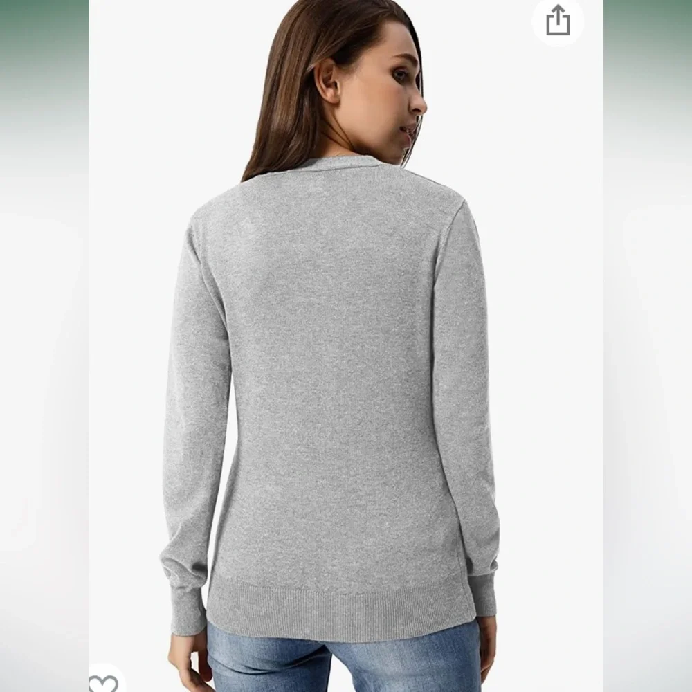 GRACE KARIN Long Sleeve V-Neck Knit Cardigan